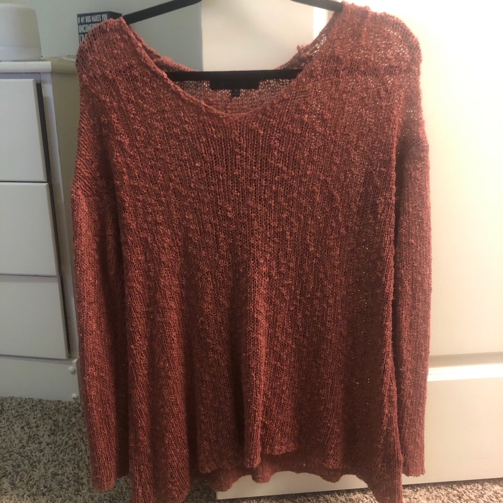 Oversized rust color sweater